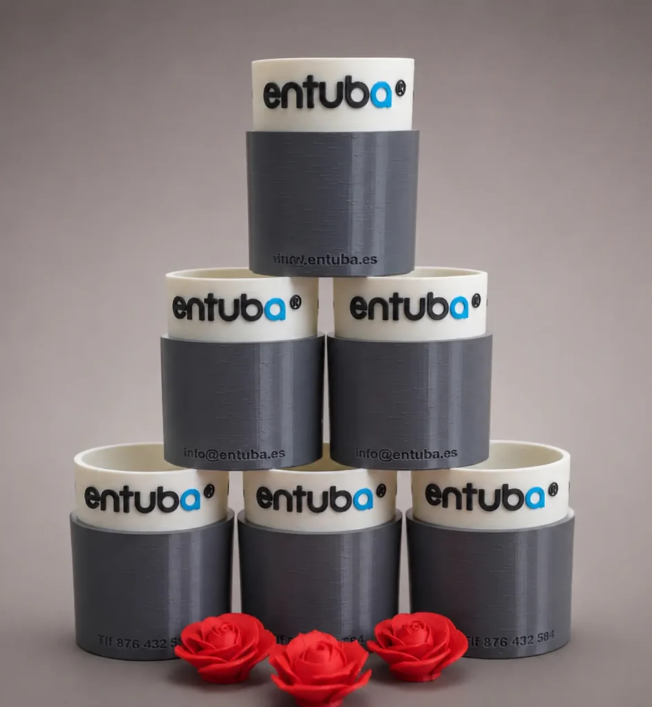 Serie corta de producción de envases personalizados de la marca Entuba