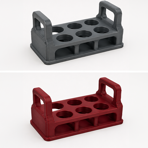 Soporte de probetas de laboratorio fabricado en impresión 3D