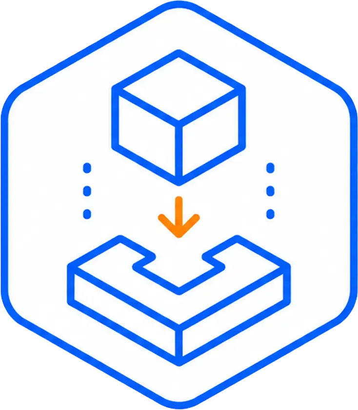 Icono de soluciones modulares de fabricación
