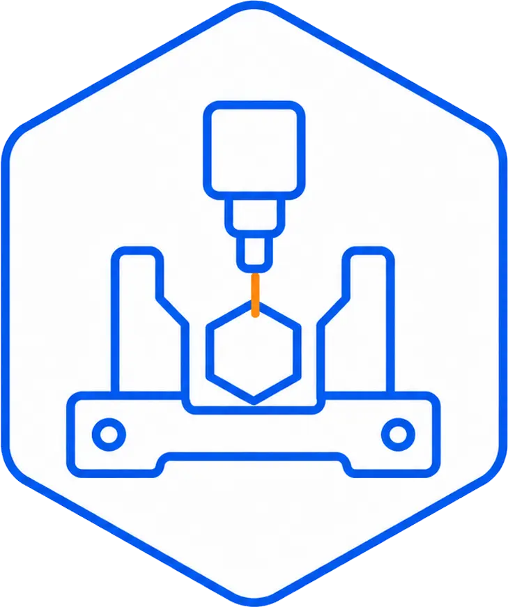 Icono de control de calidad en fabricación