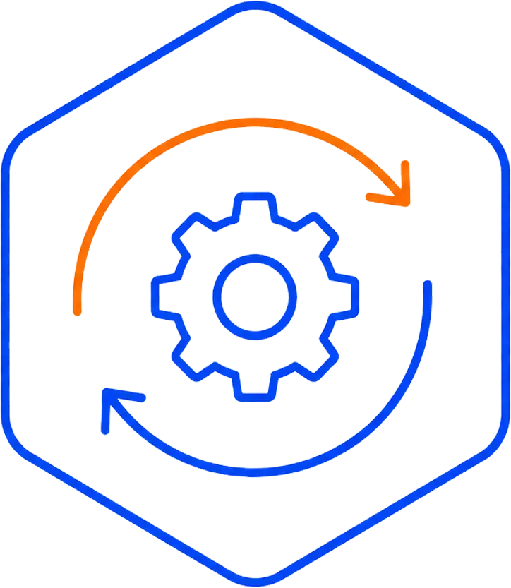 Icono de fabricación flexible y bajo demanda